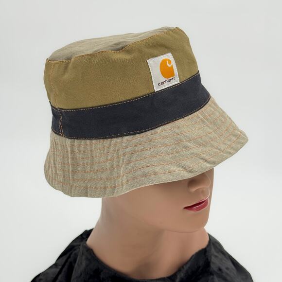 Carhartt Other - Carhartt WIP Four Color Colorblock Bucket Hat Olive Brown Charcoal Beige